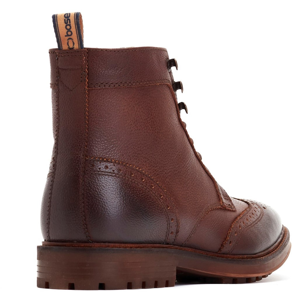 Hemlock Grain Brogue Boots Brown