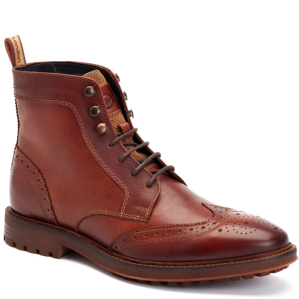 Hemlock Grain Brogue Boots Tan