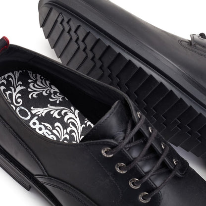 Memphis Pull Up Derby Shoes Black