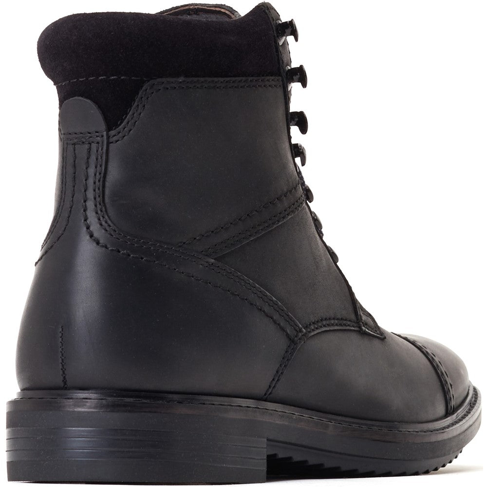 Ashland Pull Up Toe Cap Boots Black