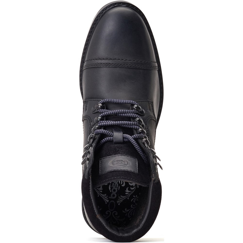 Ashland Pull Up Toe Cap Boots Black