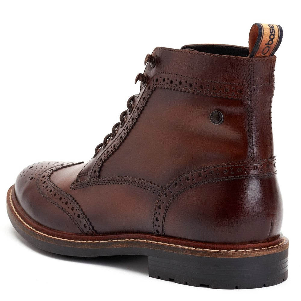 Dealer Burnished Brogue Boots Brown