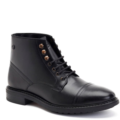 Duke Waxy Toe Cap Boots Black