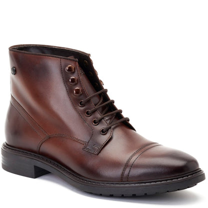 Duke Waxy Toe Cap Boots Brown