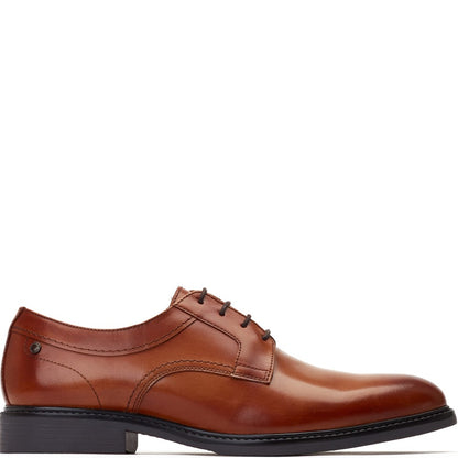 Drake Waxy Derby Shoes Tan