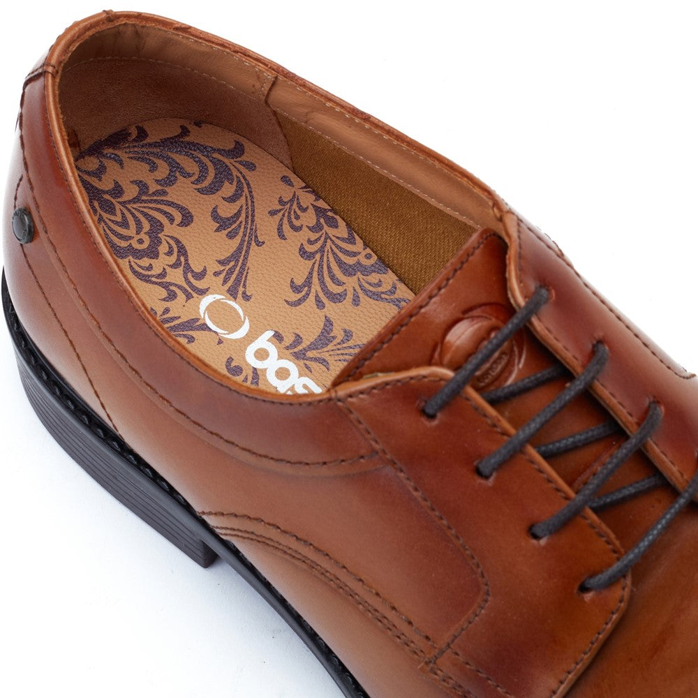 Drake Waxy Derby Shoes Tan