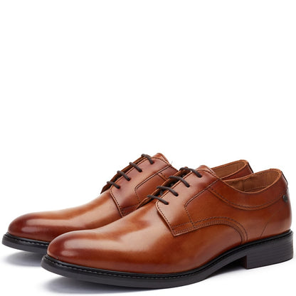 Drake Waxy Derby Shoes Tan