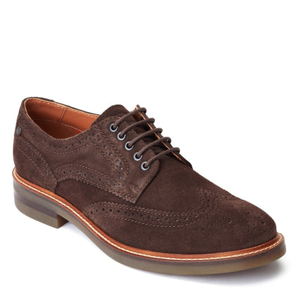 Hatfield Suede Brogue Shoes Brown