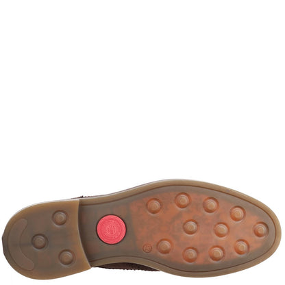Hatfield Suede Brogue Shoes Brown