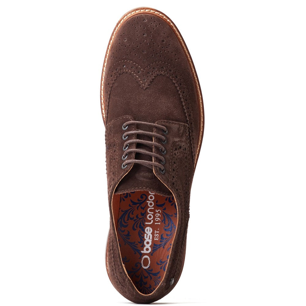 Hatfield Suede Brogue Shoes Brown