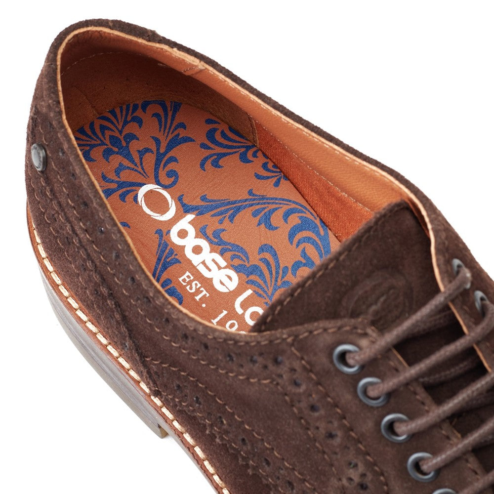 Hatfield Suede Brogue Shoes Brown