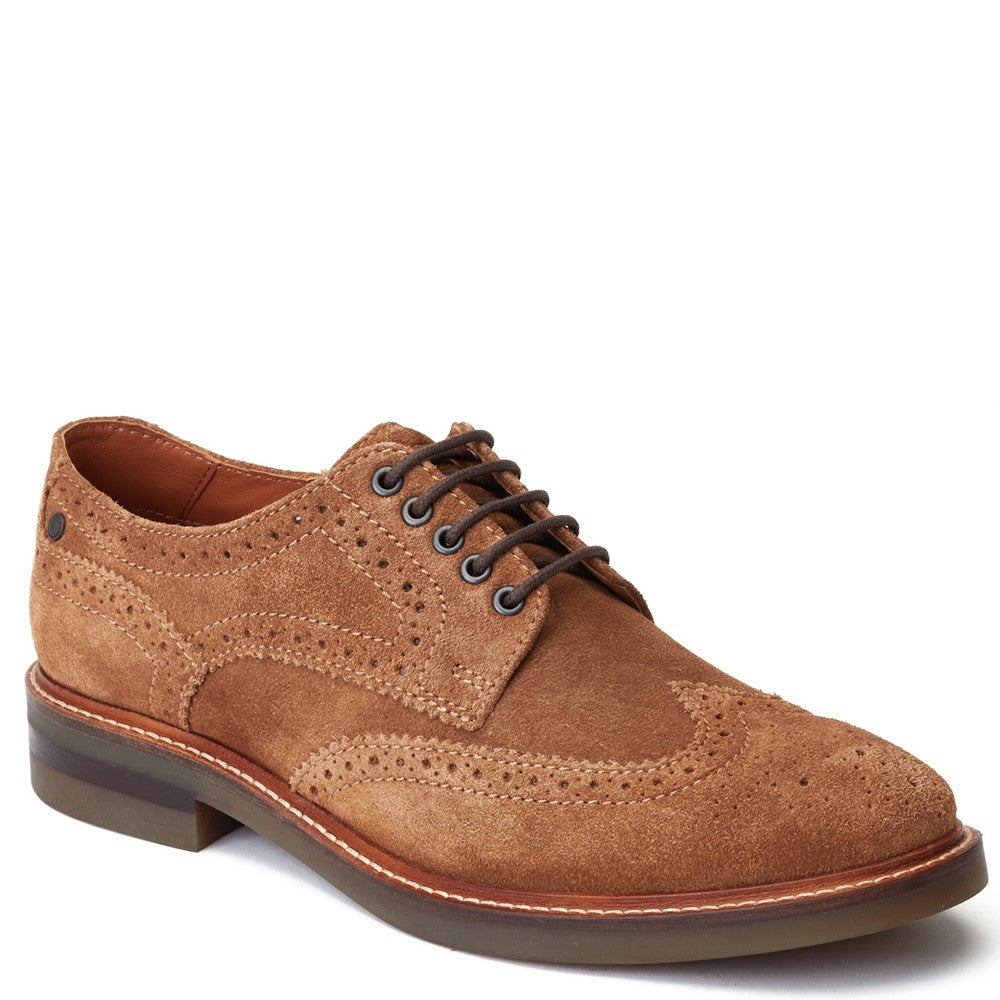 Hatfield Suede Brogue Shoes Ginger