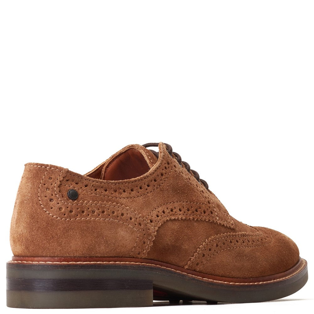 Hatfield Suede Brogue Shoes Ginger