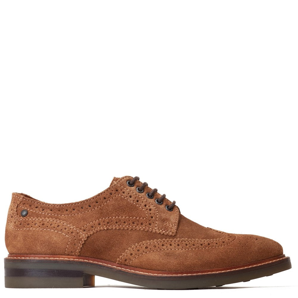 Hatfield Suede Brogue Shoes Ginger