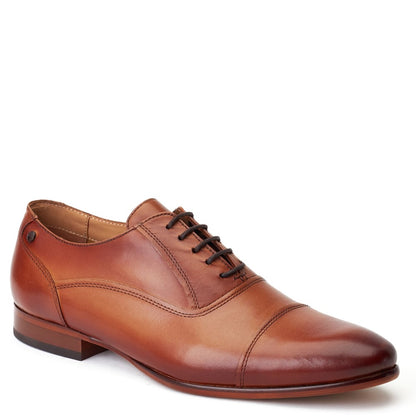 Men's Tan Leather Angelo Waxy Oxford Shoes – Base London