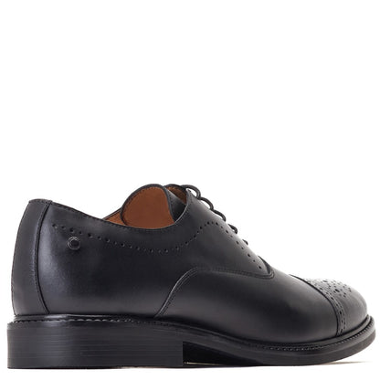 Corbin Waxy Oxford Shoes Black