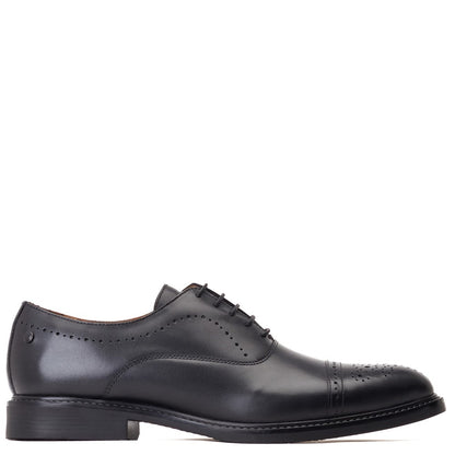 Corbin Waxy Oxford Shoes Black