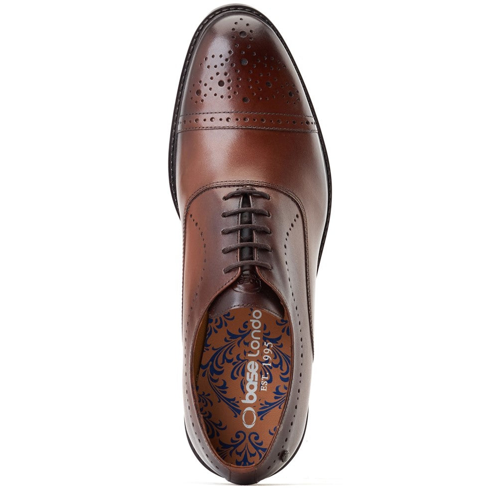 Corbin Waxy Oxford Shoes Brown