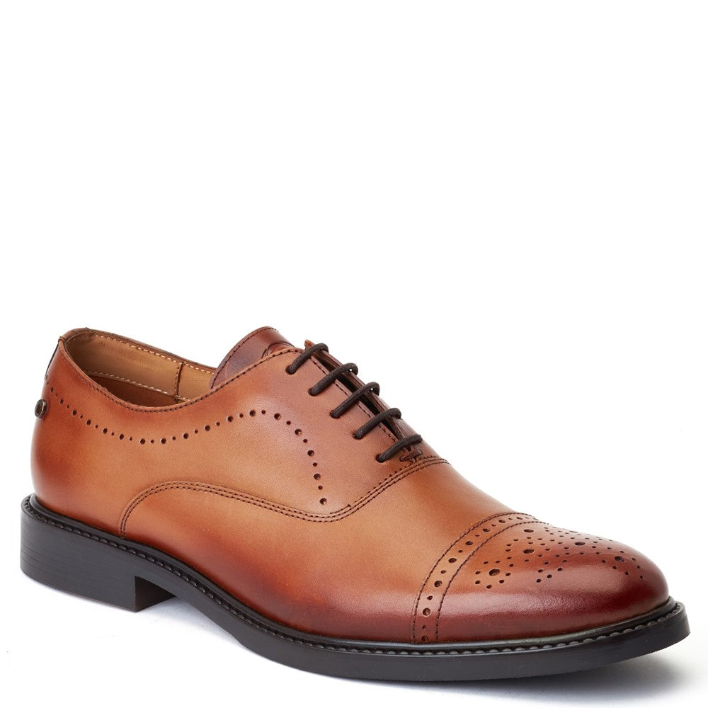 Corbin Waxy Oxford Shoes Tan