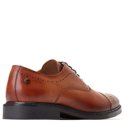 Corbin Waxy Oxford Shoes Tan