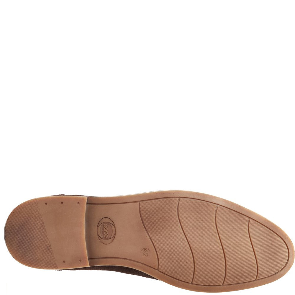 Twain Washed Brogue Shoes Brown