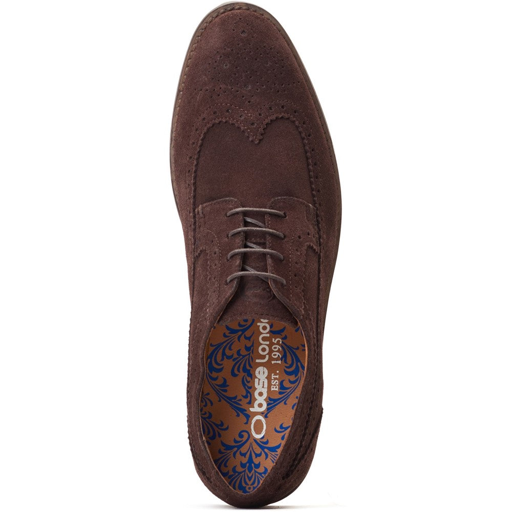 Twain Washed Brogue Shoes Brown