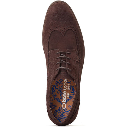 Twain Washed Brogue Shoes Brown