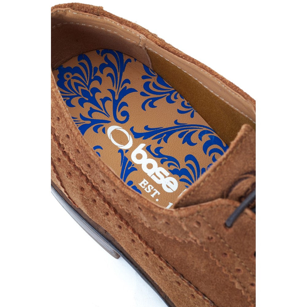 Twain Washed Brogue Shoes Ginger