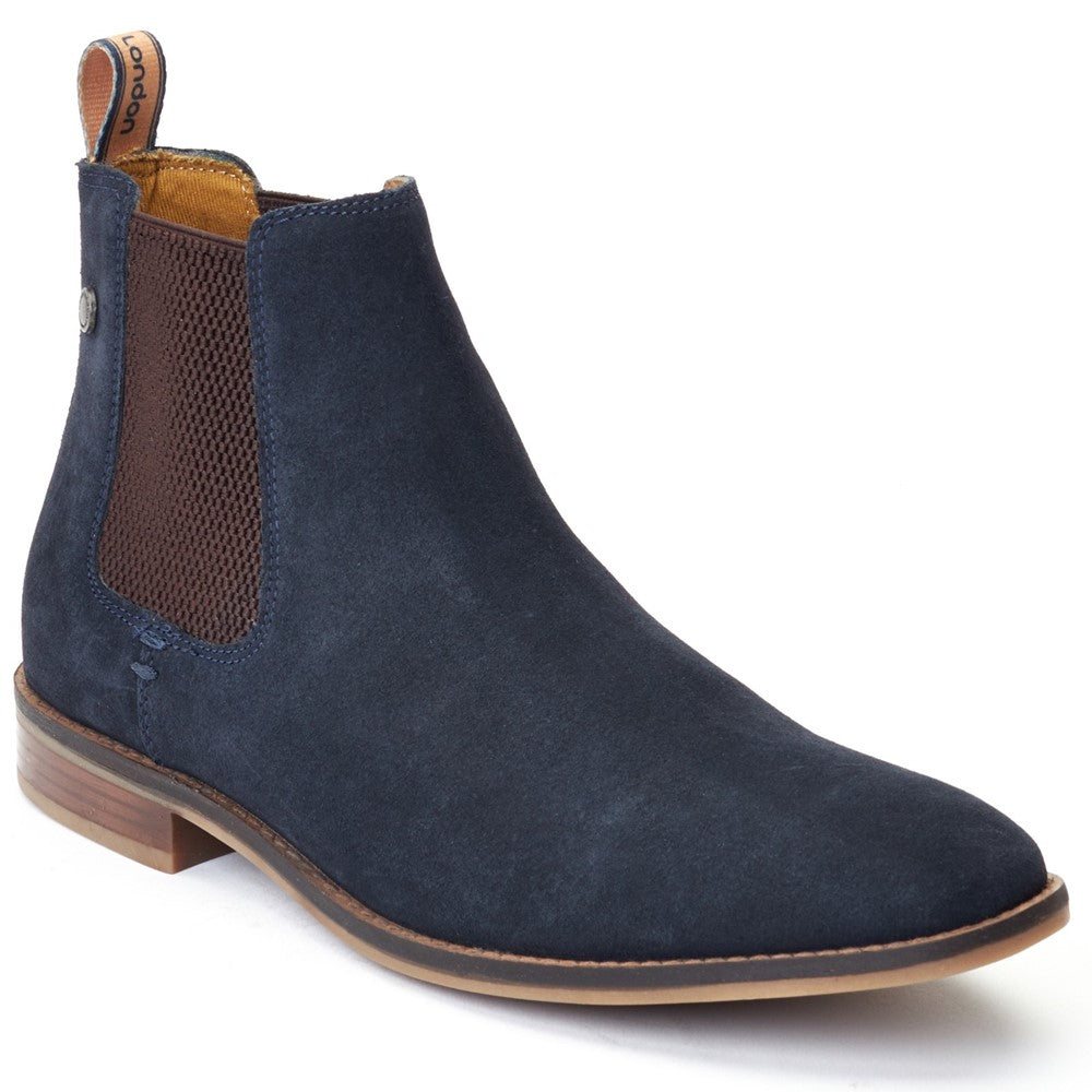 Virgil Suede Chelsea Boots Navy