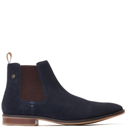 Virgil Suede Chelsea Boots Navy