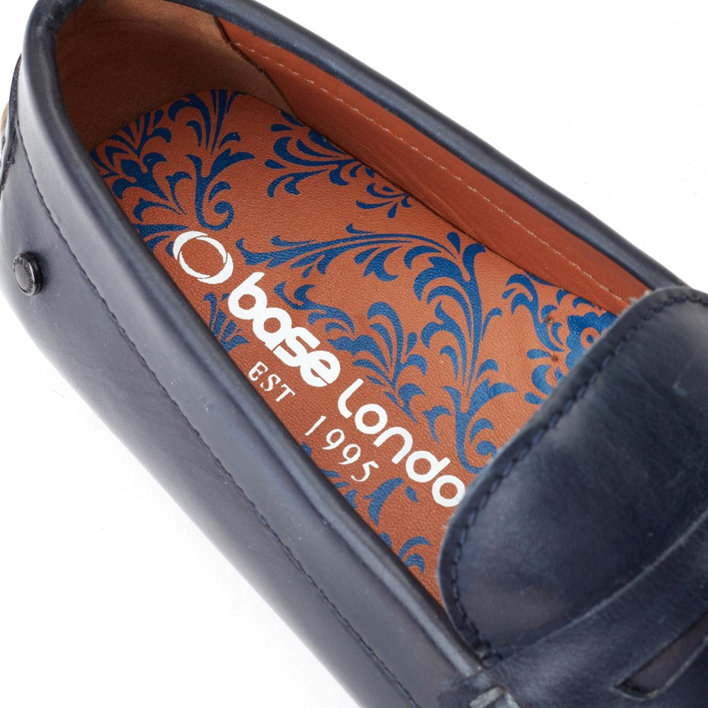 Collins Washed Loafers Navy
