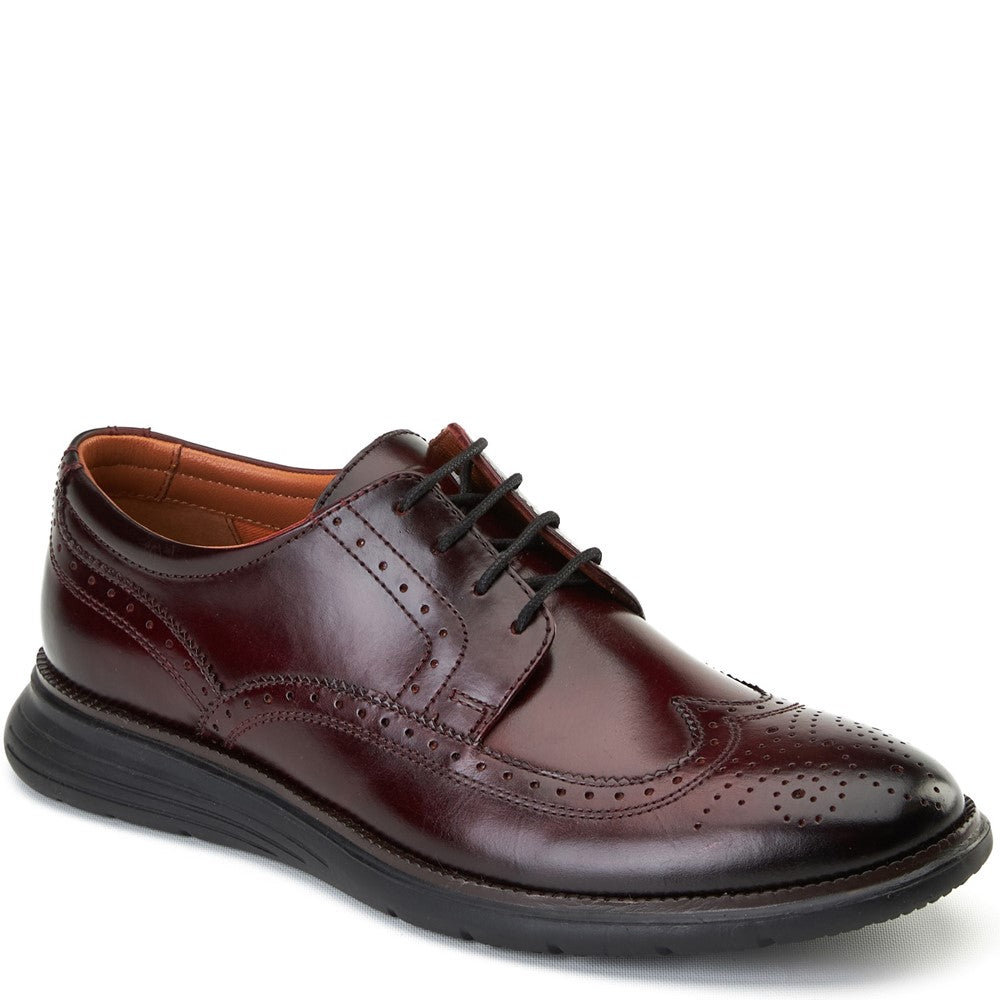 Flight 25 Leather Brogue Shoes Bordo