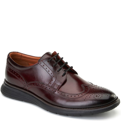 Flight 25 Leather Brogue Shoes Bordo