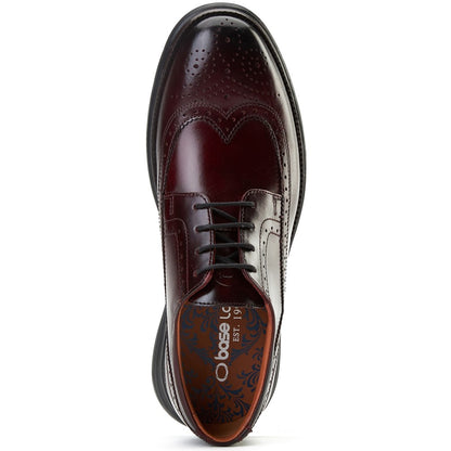 Flight 25 Leather Brogue Shoes Bordo