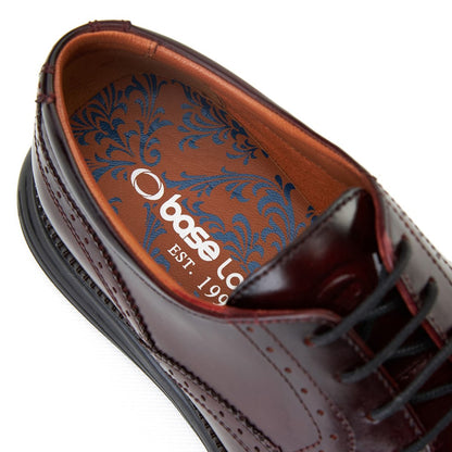 Flight 25 Leather Brogue Shoes Bordo
