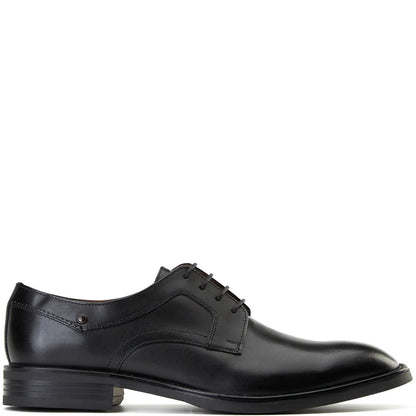 Sleeve Waxy Derby Shoes Black