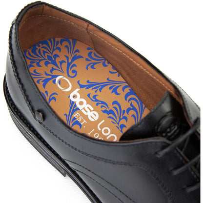 Sleeve Waxy Derby Shoes Black