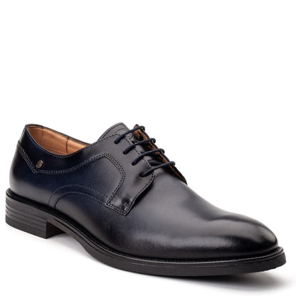 Sleeve Waxy Derby Shoes Navy
