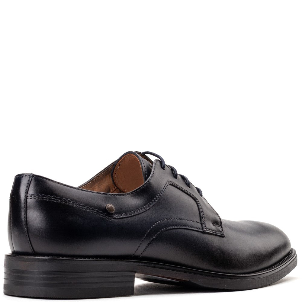Sleeve Waxy Derby Shoes Navy