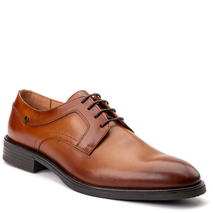 Sleeve Waxy Derby Shoes Tan