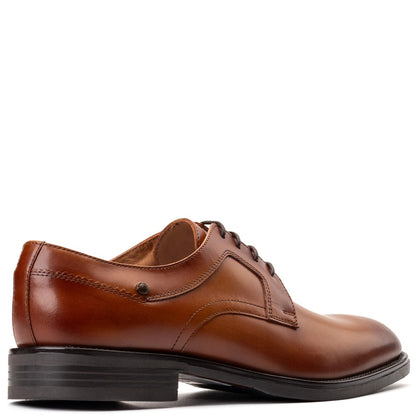 Sleeve Waxy Derby Shoes Tan