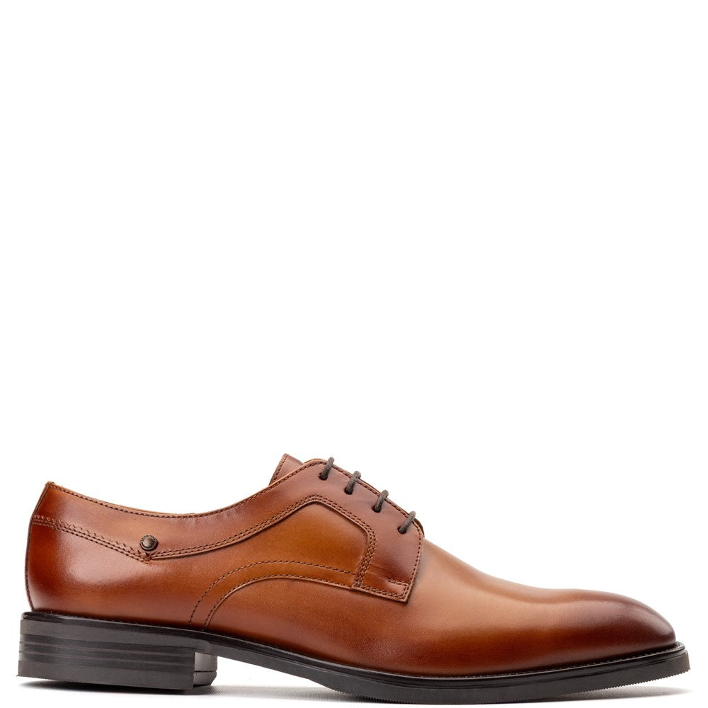 Sleeve Waxy Derby Shoes Tan