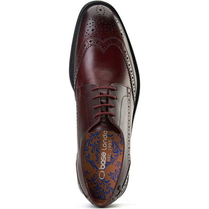Pocket Waxy Brogue Shoes Bordo