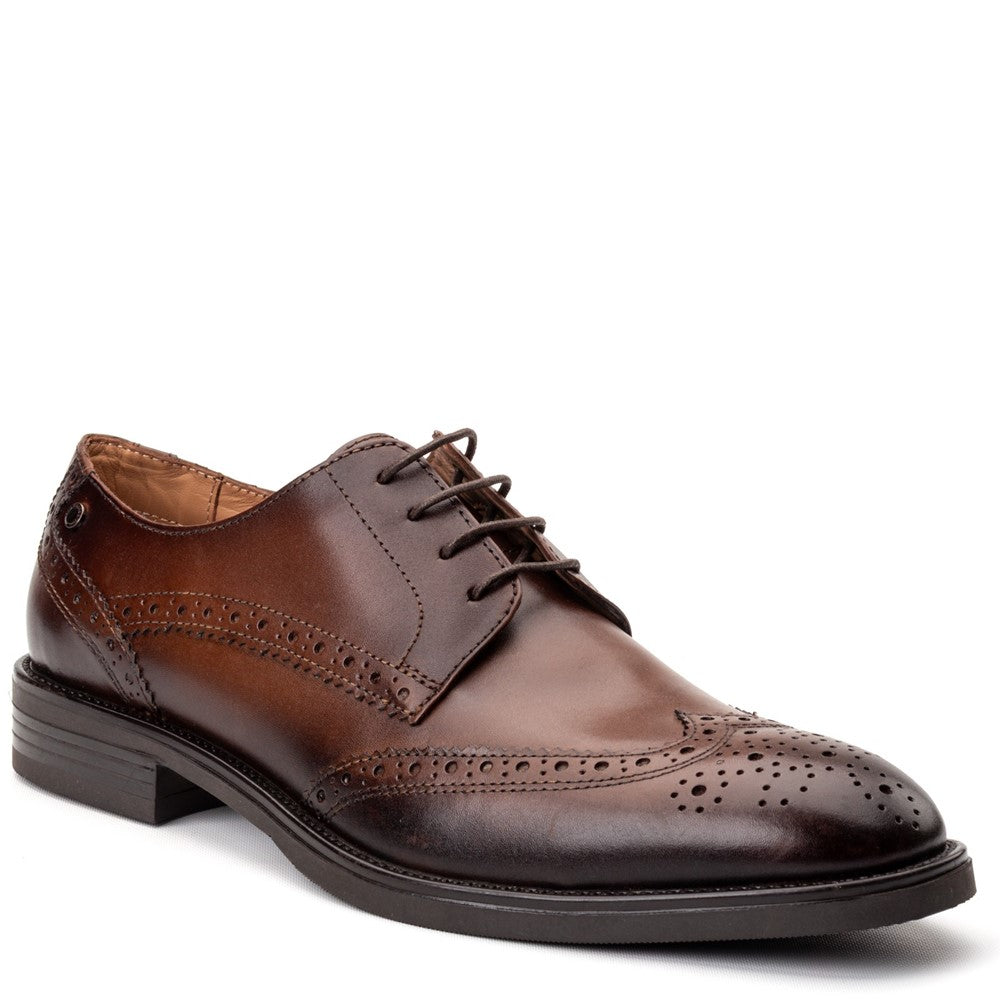 Pocket Waxy Brogue Shoes Brown