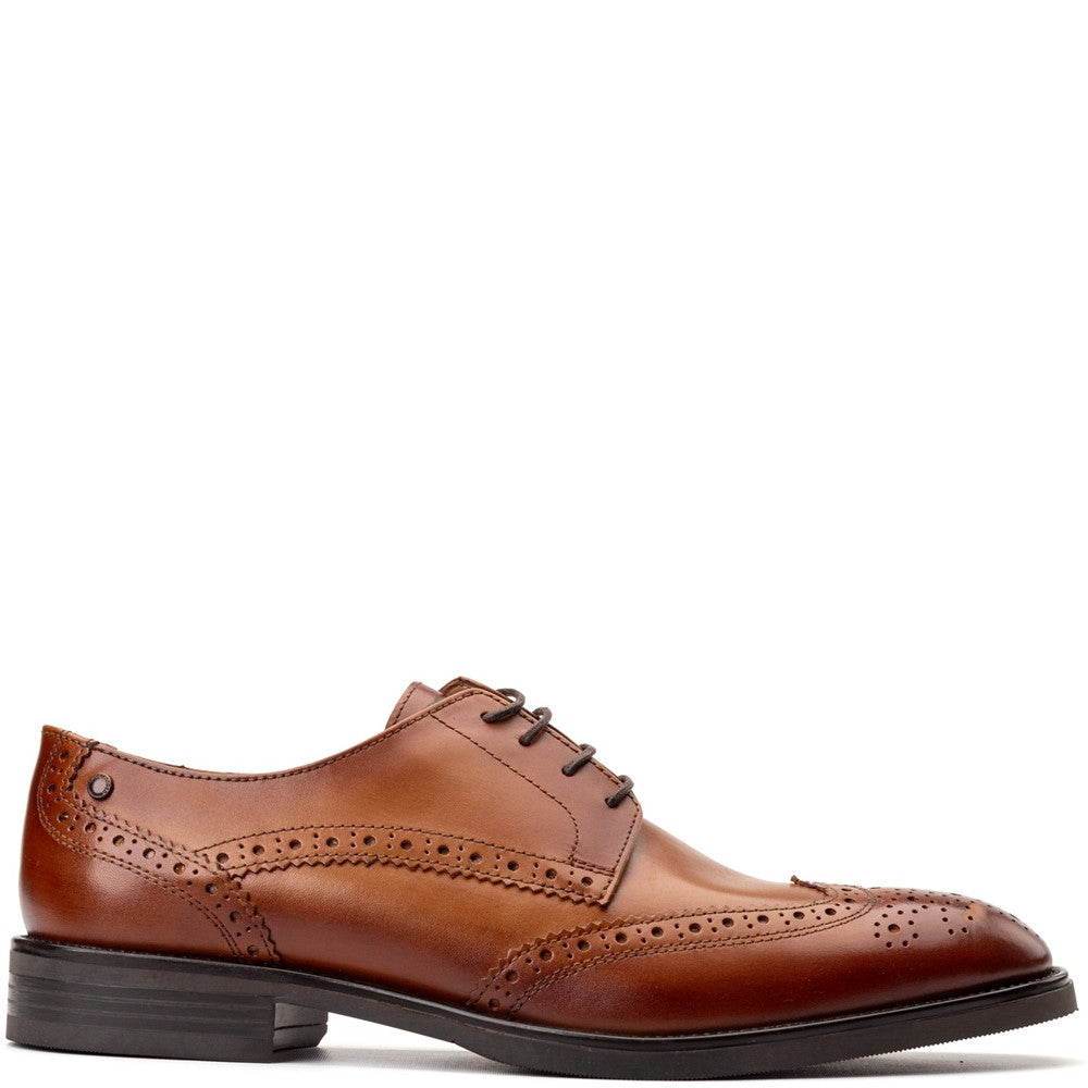 Pocket Waxy Brogue Shoes Tan