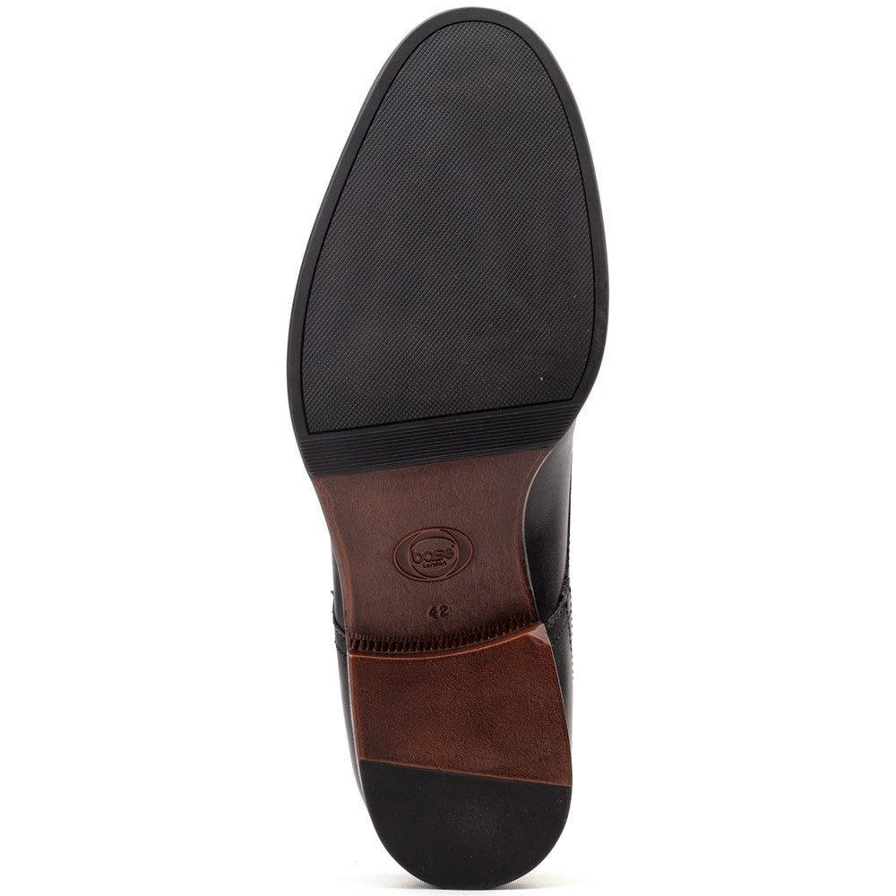 Edison Waxy Derby Shoes Black