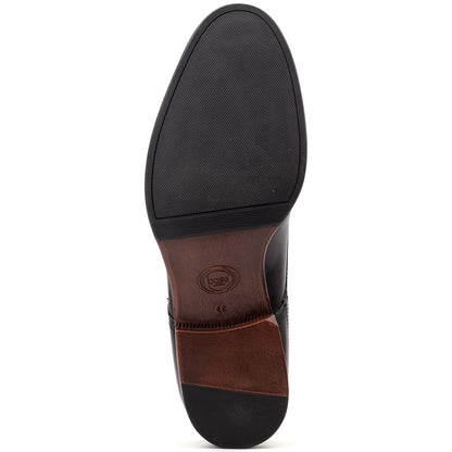 Edison Waxy Derby Shoes Black