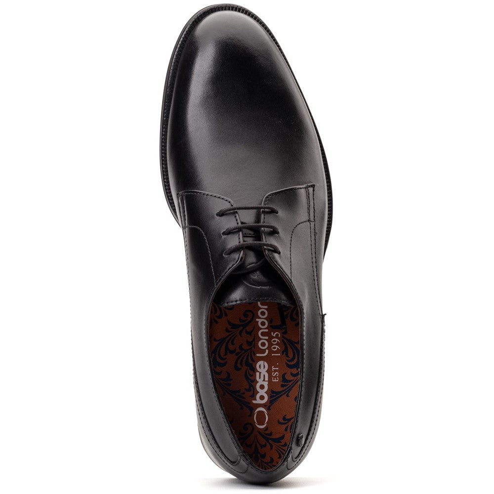 Edison Waxy Derby Shoes Black