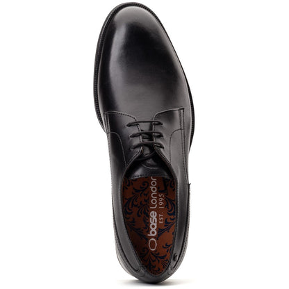 Edison Waxy Derby Shoes Black