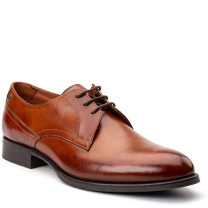 Edison Washed Derby Shoes Tan